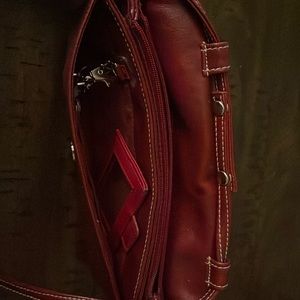 Never used Mini faux leather crossbody bag